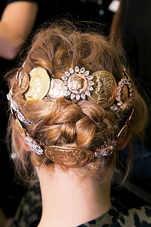 19. Braided Updos Clip in some bling for a big night out. And if you've got curly hair, watch this video how-to.