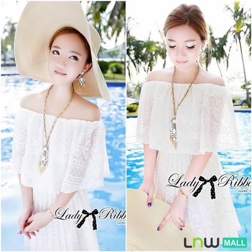 Lady Yibsie Pure Sweet White Lace Set