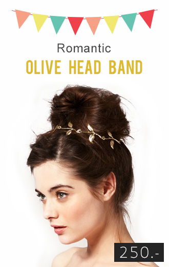 Romantic Olive Head Band ที่ประดับผมใบมะกอกสีทอง ใส่ออกงานสุดเริ่ด