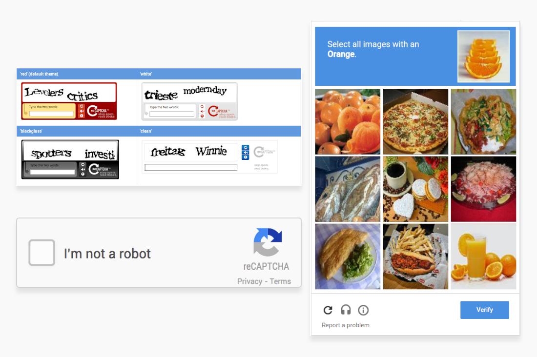 Google reCAPTCHA challenge