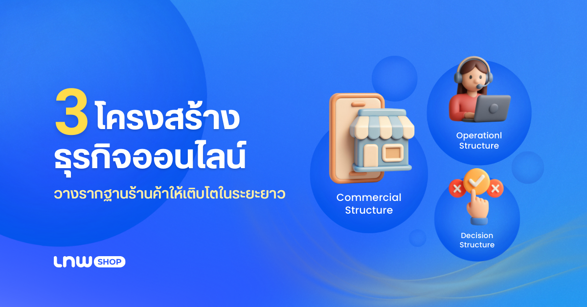 3 โครงสร้างธุรกิจออนไลน์ วางฐานร้านค้าให้เติบโตได้จริงในระยะยาว
